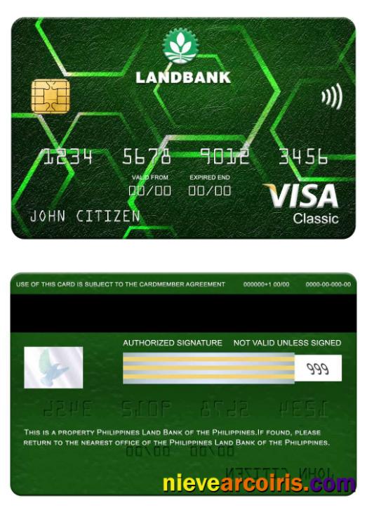 Philippines Land Bank of the Philippines visa classic card